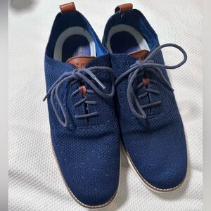 Cole Haan Zerogrand Men's Blue Oxford Shoes Blue